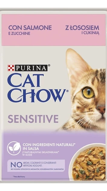 Cat Chow sensetive з лососем і цукіні 85 г