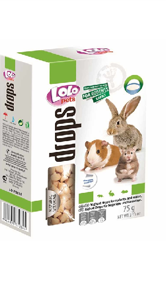 Дропси для гризунів в йогуртом 75гр. "Lolopets"71034