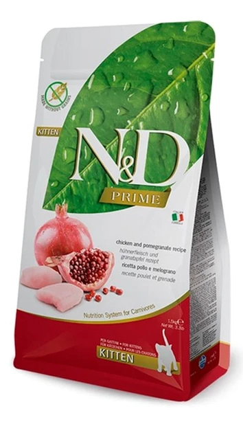 Фарміна кет сух N&D Grain Free PRIME CHICKEN & POMEGRANATE KITTEN (10) 31976