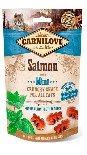 Ласощі Carnilove Cat Crunchy Snack з лососем та мятою д/котів, 50g