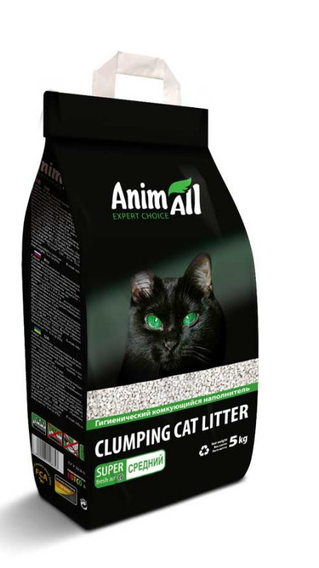 Наповнювач Анімалл Бентонітовий 5 к г середня фракція