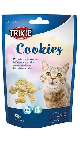 Печиво для котів"Coocies" з лососем і котячою м'ятой 50г