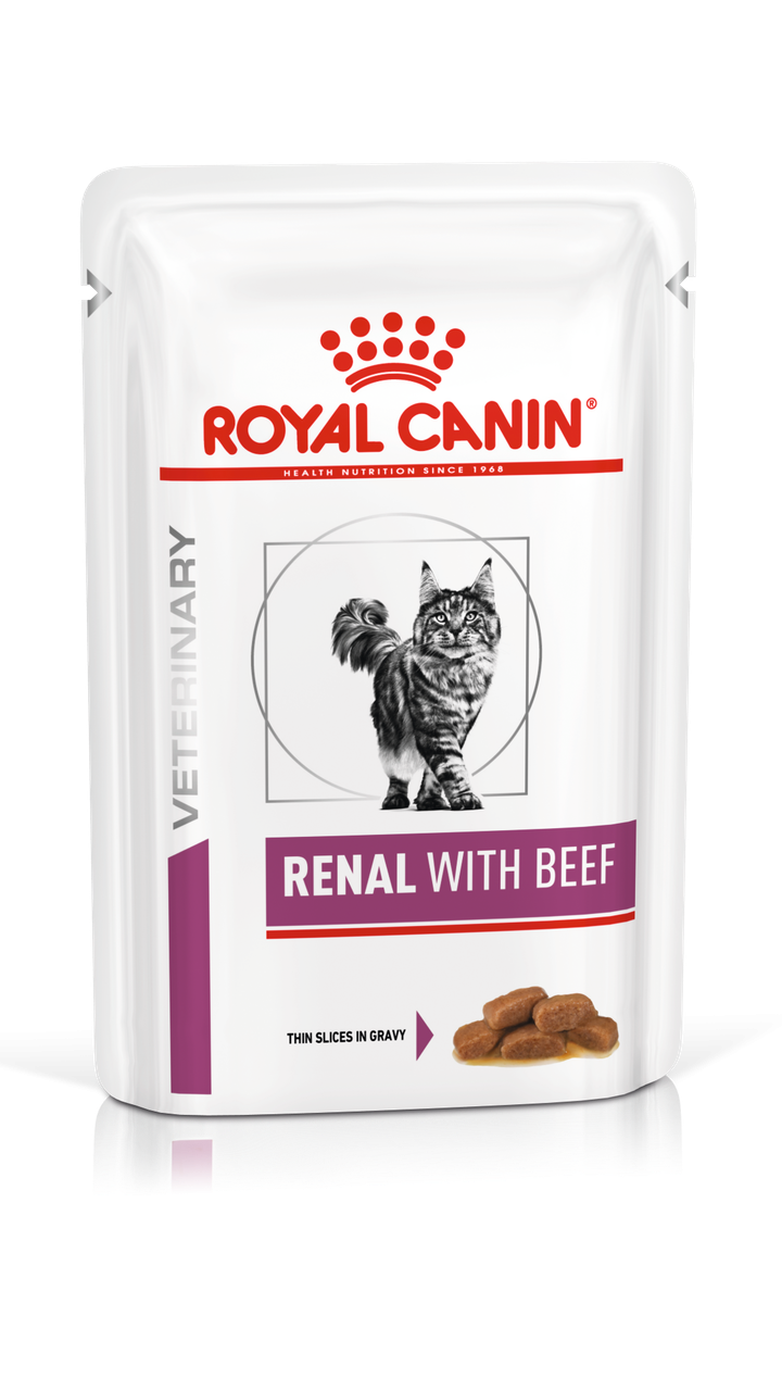RENAL FELINE BEEF pouches 0,085 kg
