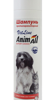 Шампунь протипаразитарний для собак і котів 250мл  АнімАлл ВетЛайн