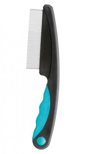 Гребінець а/бл. метал. із пластик. ручкою 15см
