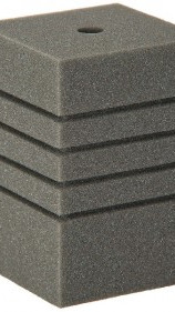 Губка чорна 40 ppi (средньопориста, з прорізами) ) 9*9*15смТурція