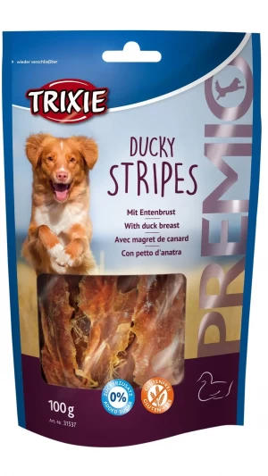 Ласощі для собак"PREMIO Ducky Stripes" качка 100гр