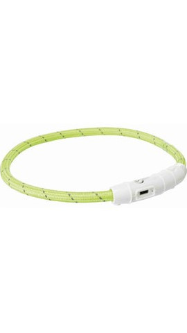 Нашийник Trixie Flash Light USB L-XL з USB зелений 65cм/7мм