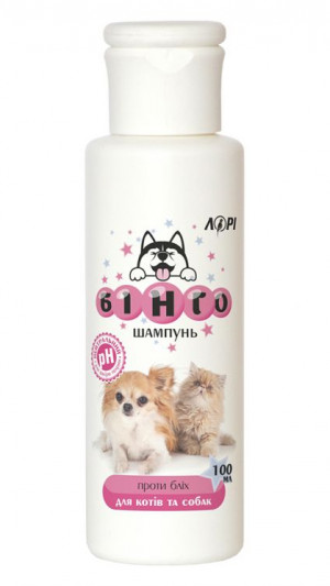 Шампунь НОВИЙ "БІНГО" 200мл п/бліх (котів собак)